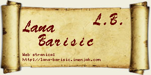 Lana Barišić vizit kartica